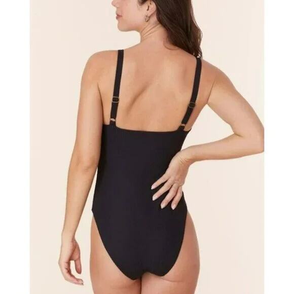Andie Swim the Marco Ribbed One Piece in Black XL Tall NWT - Picture 2 of 7